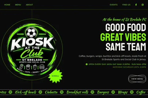 Скрийншот на сайта The Kiosk at the Club